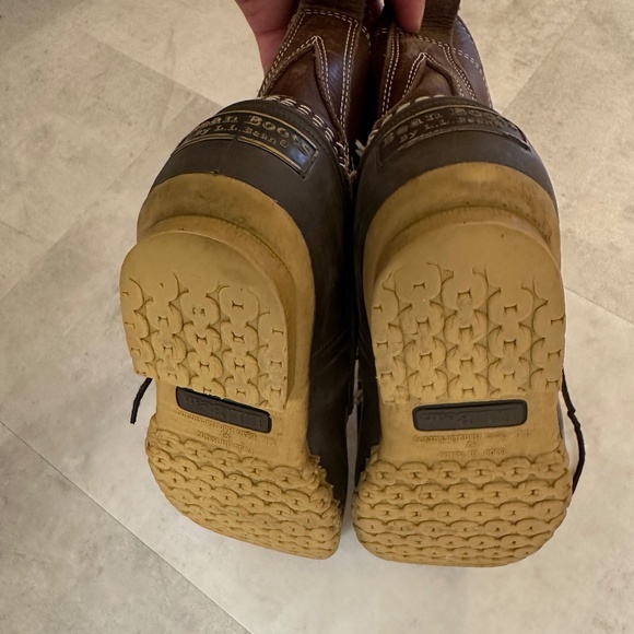 LL Bean lace up Boots Women's size 6M, dark brown leather - Picture 7 of 10